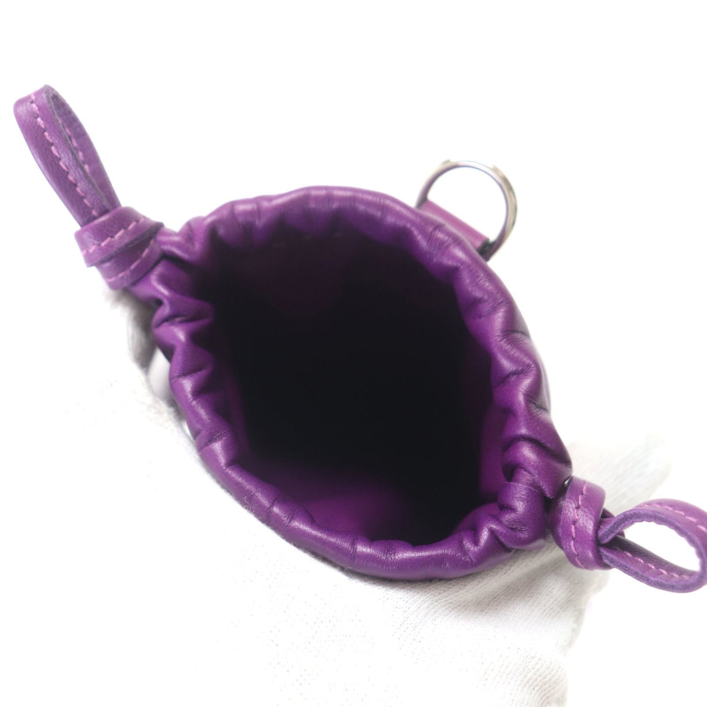 Hermes Pillow Anjou Milo Vous Swift Serie Button Drawstring Leather Phone Case Pouch