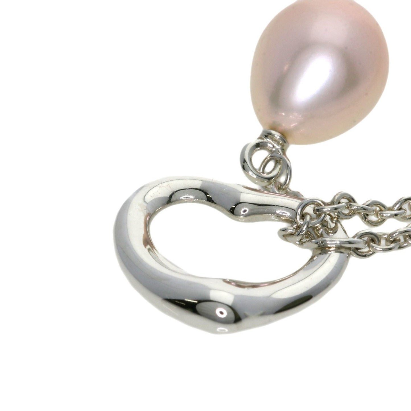 Tiffany & Co. Freshwater Pearl Heart Lariat Necklace In Silver