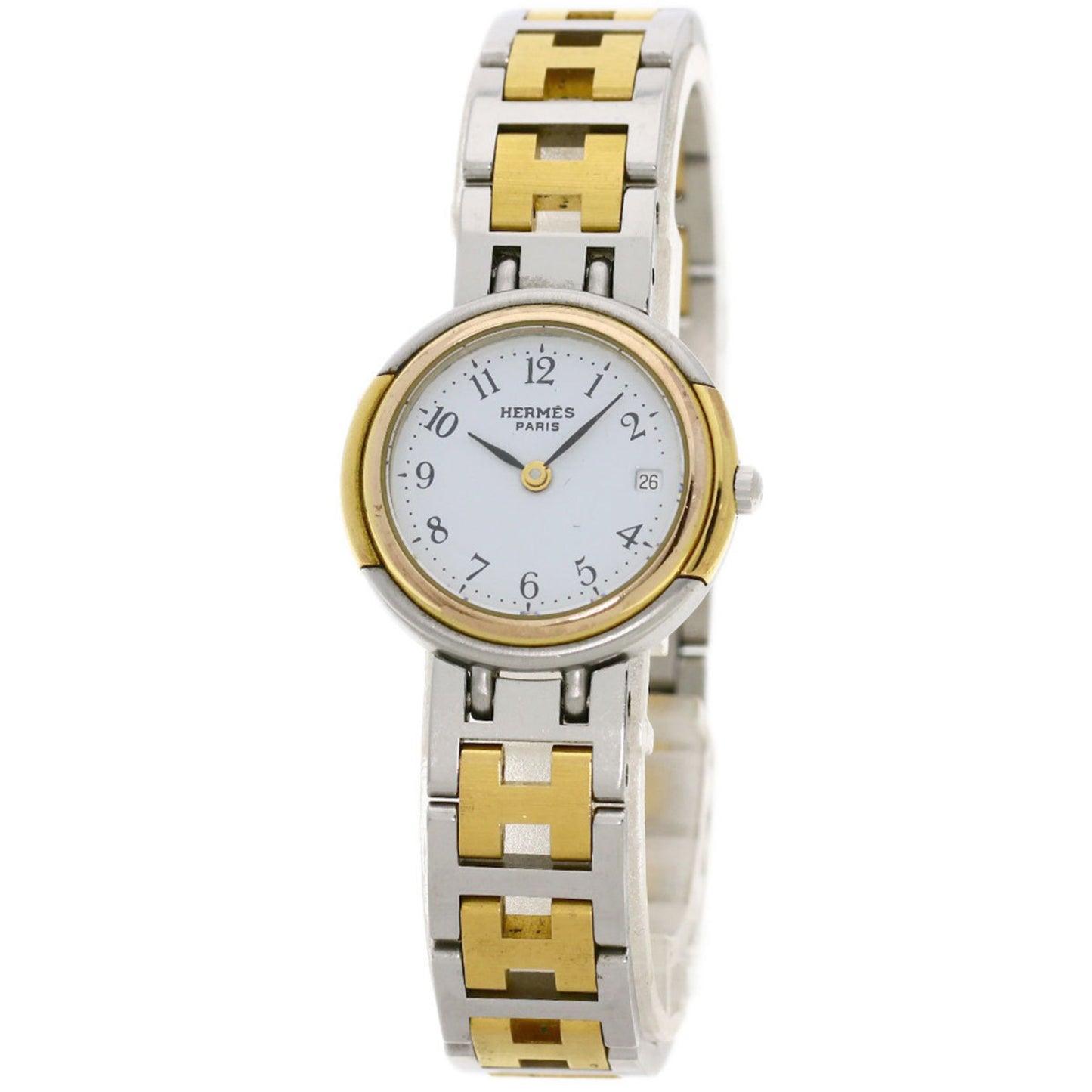 Hermes Windsor Watch Stainless Steel Combination