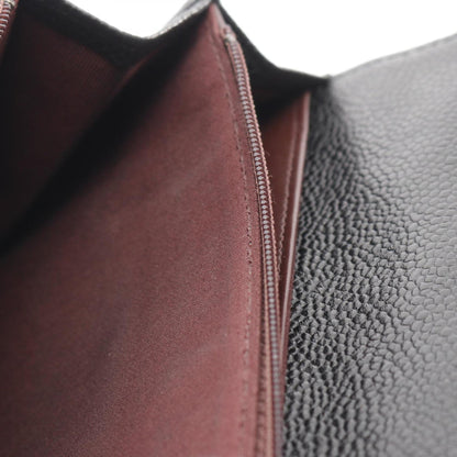 Chanel Matelasse Bifold Long Wallet In Grained Calfskin Leather