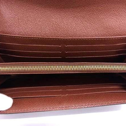 Louis Vuitton Monogram Portefeuille Sarah Long Wallet M60531 Brown Leather Bifold