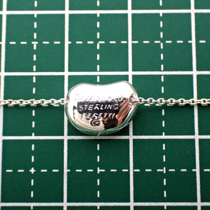 Tiffany Tiffany 925 Bean Pendant Necklace J5-7