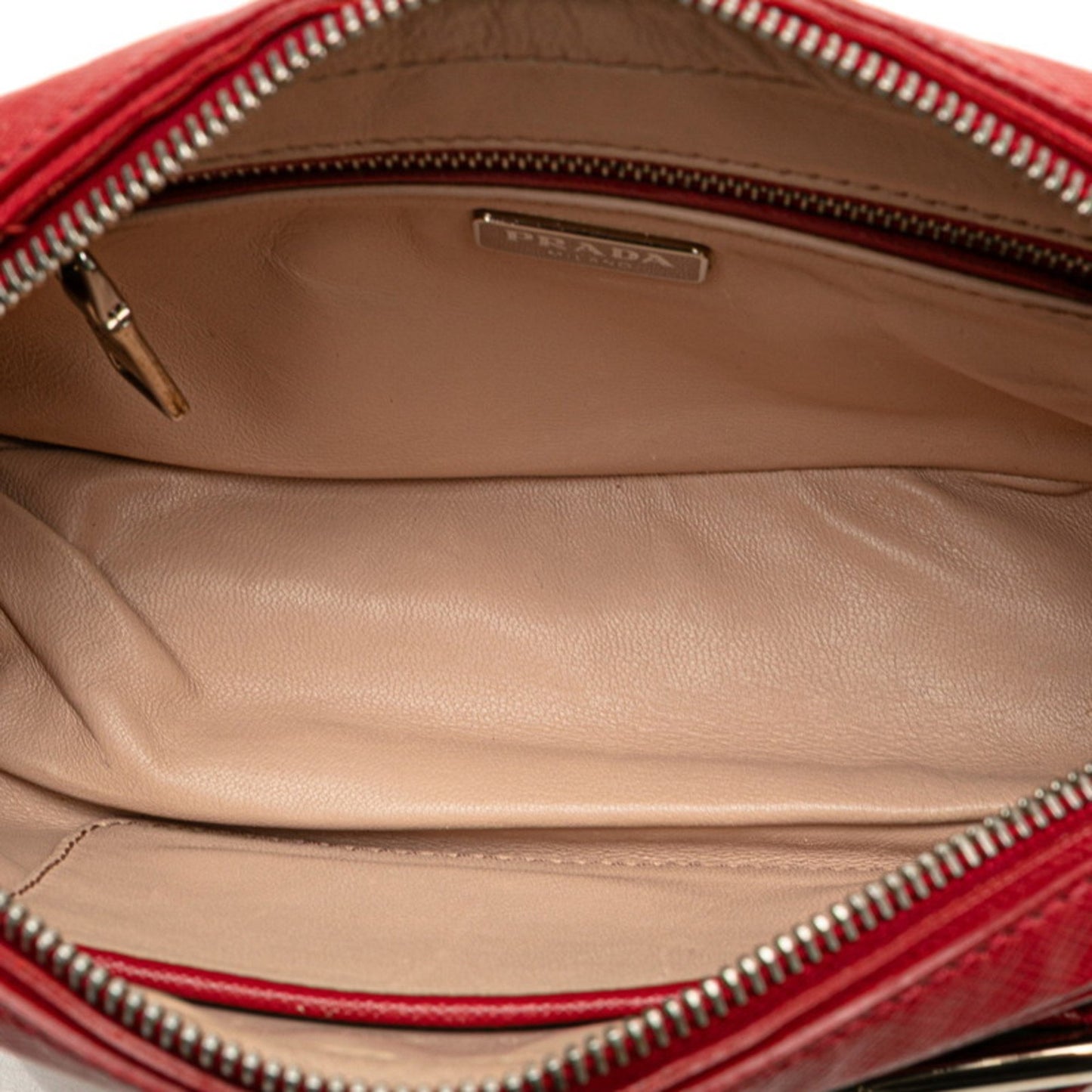 Prada Buckle Crossbody Shoulder Bag In Red Saffiano Leather