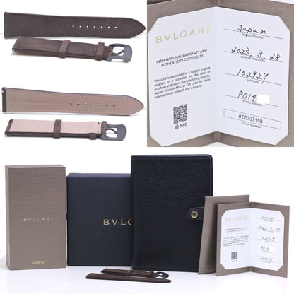 Bvlgari Solotempo Watch 102929 Bb41S Stainless Steel X Rubber