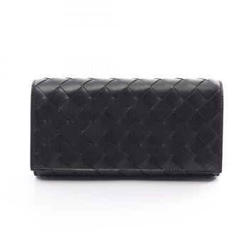 Bottega Veneta Intrecciato Bi-Fold Long Wallet Leather
