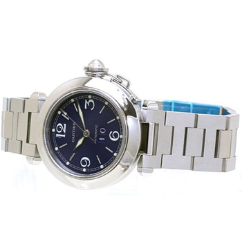 Cartier Pasha C Big Date W31047M7 Navy Watch For Men And Women