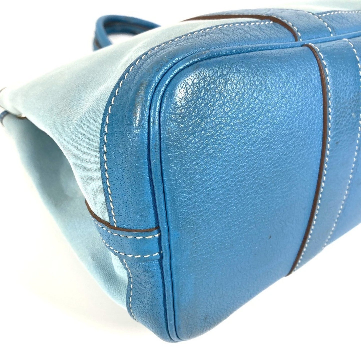 Hermes Garden Party Tpm Toile Officier Leather Handbag/Tote Bag