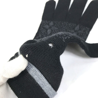 Louis Vuitton M73470 Gong Mai Monogram Eclipse Wool Gloves
