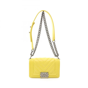 Chanel Boy Chanel Small Chevron V-Stitch Shoulder Bag Lambskin (Sheepskin)