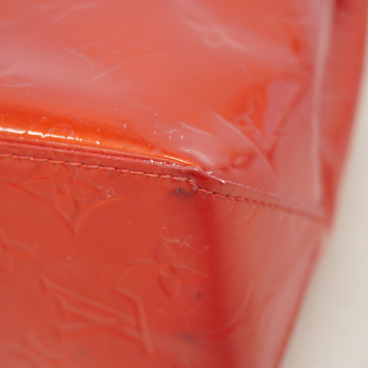 Louis Vuitton Vernis Reed Pm Handbag M91088 Rouge