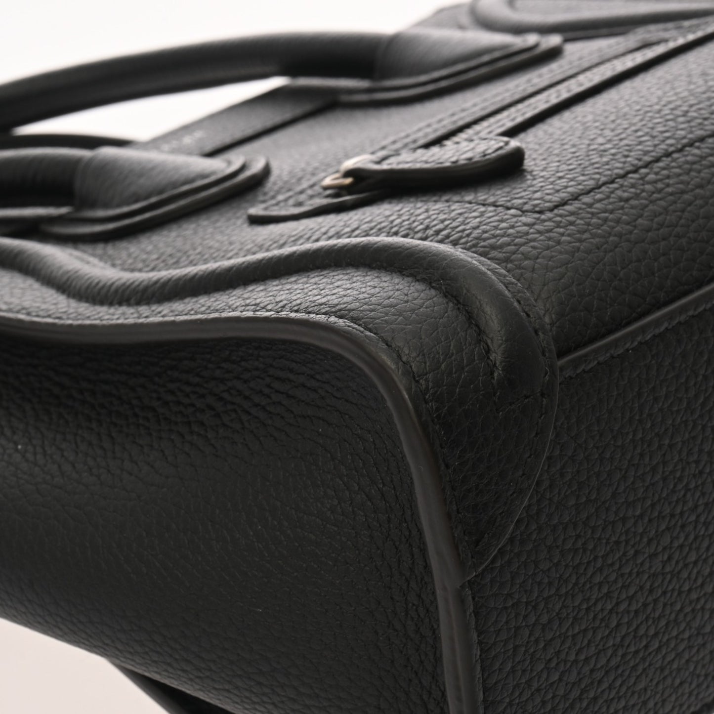 Celine Luggage Nano 2-Way Black 189243 Women'S Drummed Calfskin Handbag