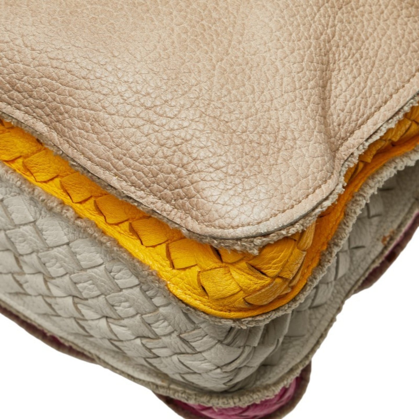 Bottega Veneta Intrecciato Handbag In Beige