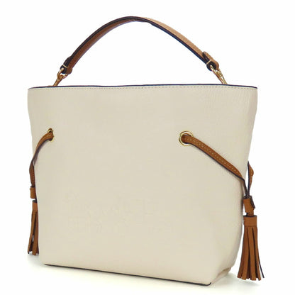 Coach Shoulder Bag Ca164 Leather White Brown