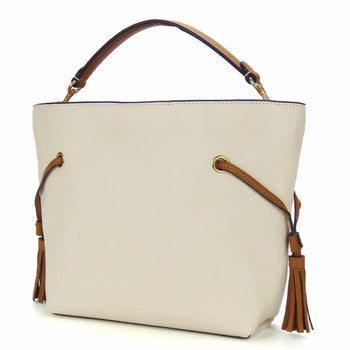 Coach Shoulder Bag Ca164 Leather White Brown