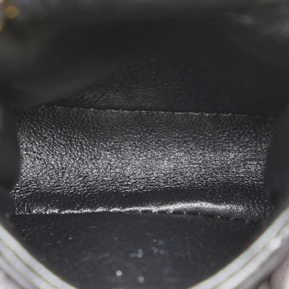 Chanel Micro Mini Matelasse Coco Mark Chain Shoulder Bag In Black