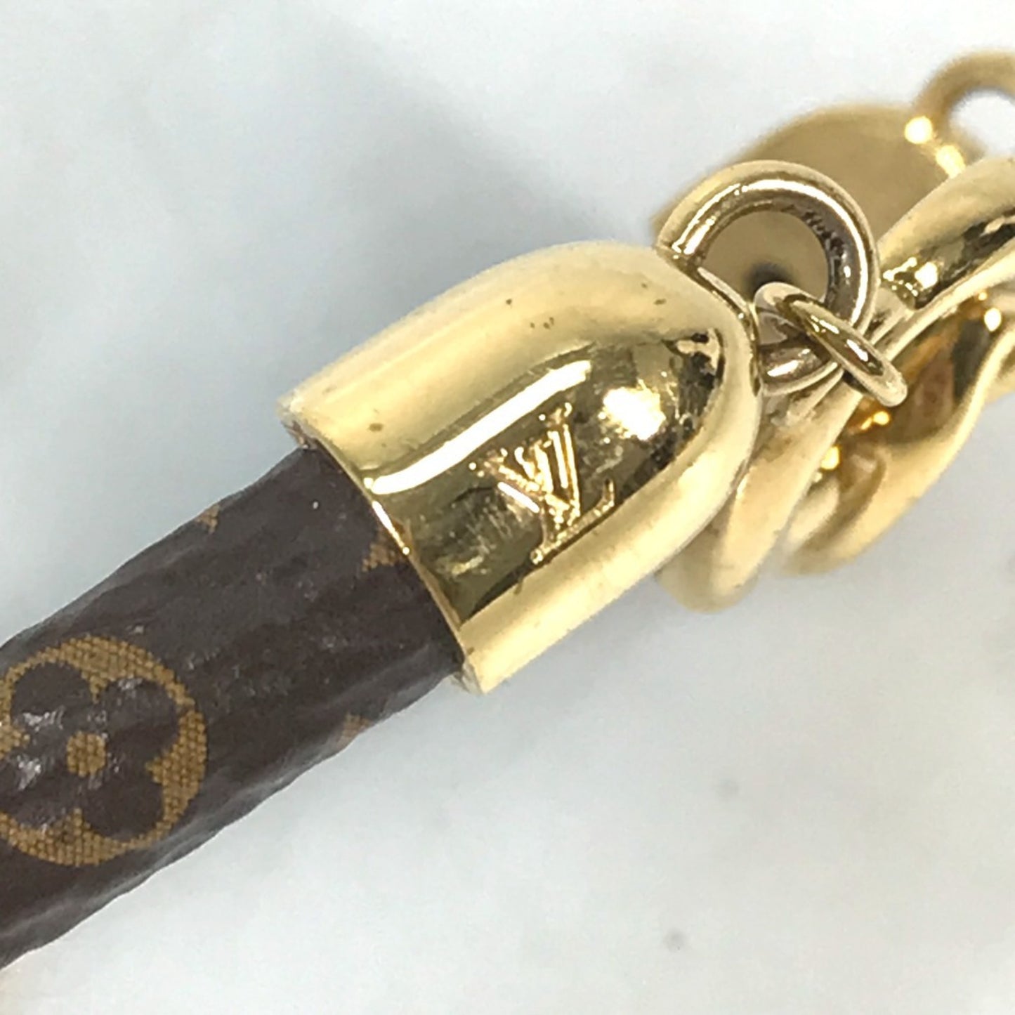 Louis Vuitton M6758F Monogram "Say Yes" Heart Bangle Bracelet In Canvas