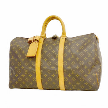 Louis Vuitton Monogram Keepall 45 Boston Bag M41428 Brown