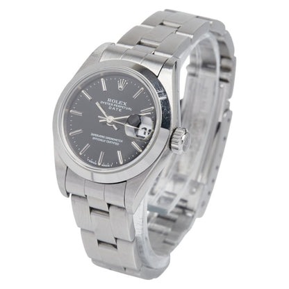 Rolex Oyster Perpetual Watch 69160 Automatic Black Dial Stainless Steel