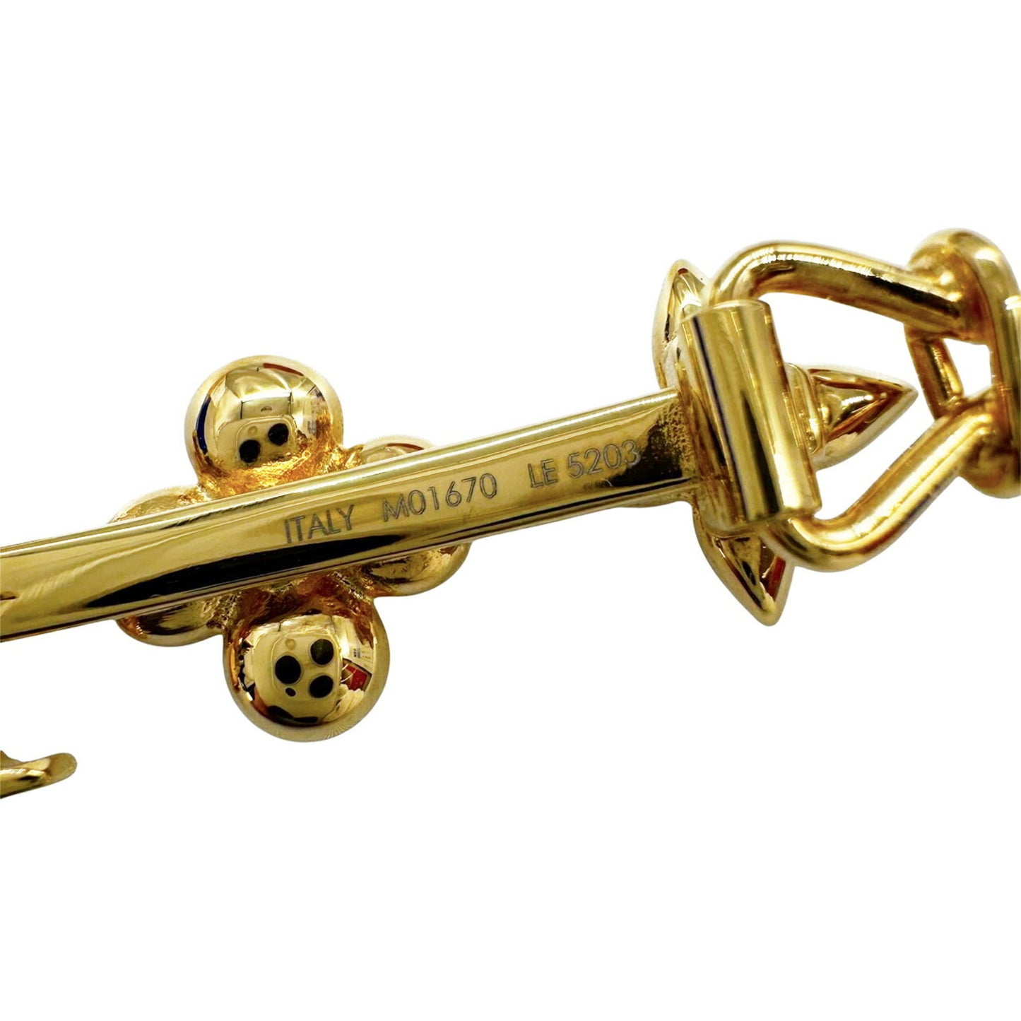 Louis Vuitton Baby Louis Barrette Hair Clip Gp M01670 Le5203