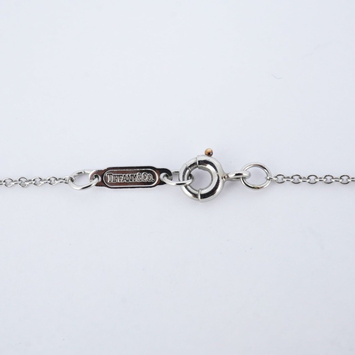 Tiffany Small Cross Necklace 11Pd Pt950 Platinum Diamond