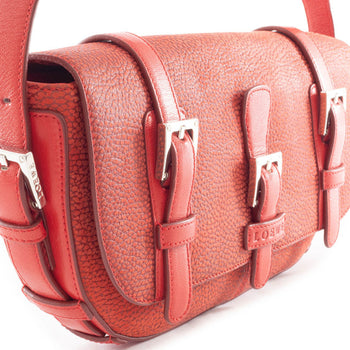 Loewe Senda Handbag In Red Leather