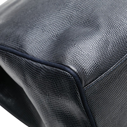 Salvatore Ferragamo Vara Embossed Tote Bag Handbag Aq21 2530 Black Leather