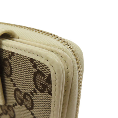 Gucci 346056 Outlet Gg Bifold Wallet Canvas Calfskin