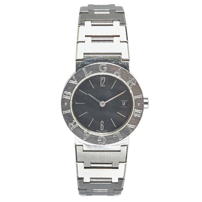Bvlgari Watch Bb26Ss Quartz Black Dial Stainless Steel