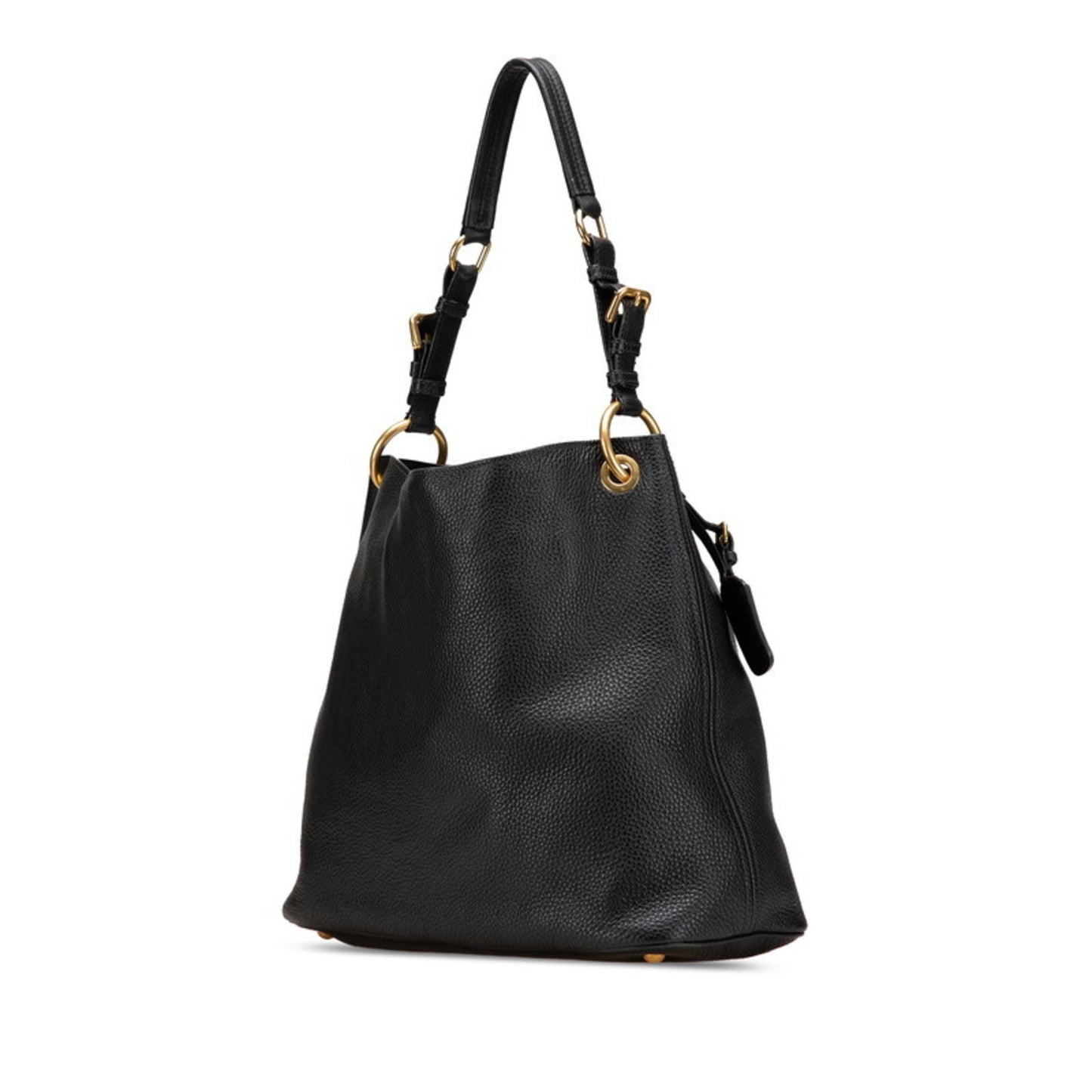 Prada One-Shoulder Bag Br4892 Black Calf Leather