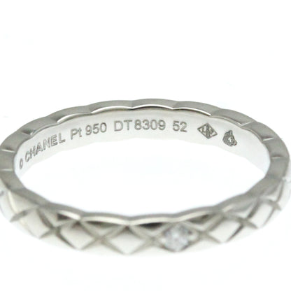Chanel Coco Crush Ring Mini Model 1P Diamond Platinum Fashion Diamond Band Ring Silver