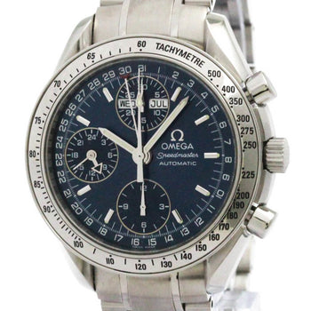 Omega Speedmaster Triple Date Steel Automatic Watch 3523.80 Polished