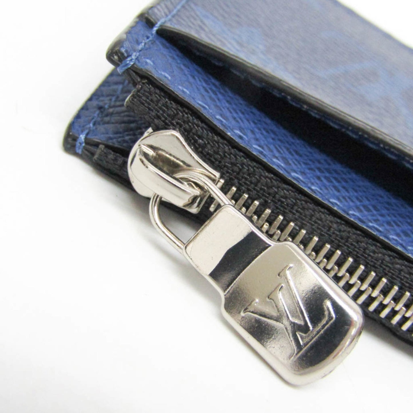 Louis Vuitton Taigarama Coin Card Holder M30270 Monogram Taigarama Card Case Cobalt