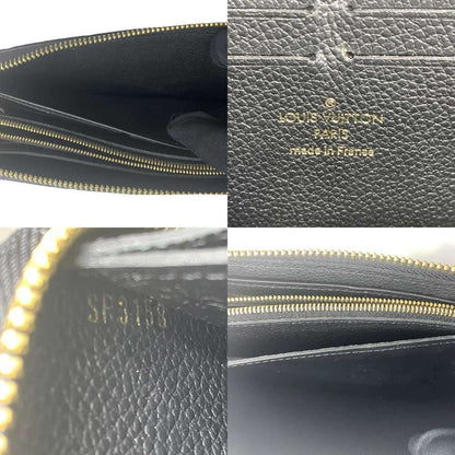 Louis Vuitton Long Wallet Portefeuille Clemence Monogram Empreinte Black Round M60171
