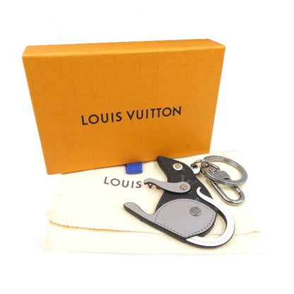Louis Vuitton M68835 Porte Cle Lv Rat Monogram Eclipse Metal Black Grey Keychain Bag Charm