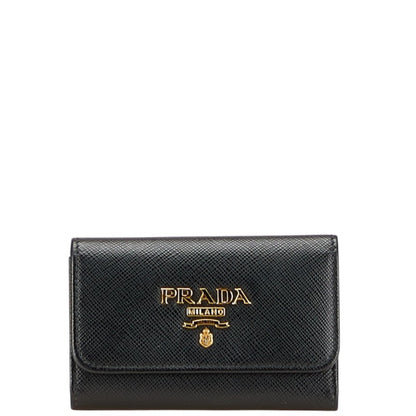 Prada 4-Ring Key Case In Black