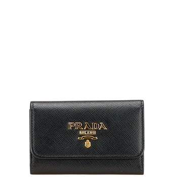 Prada 4-Ring Key Case In Black