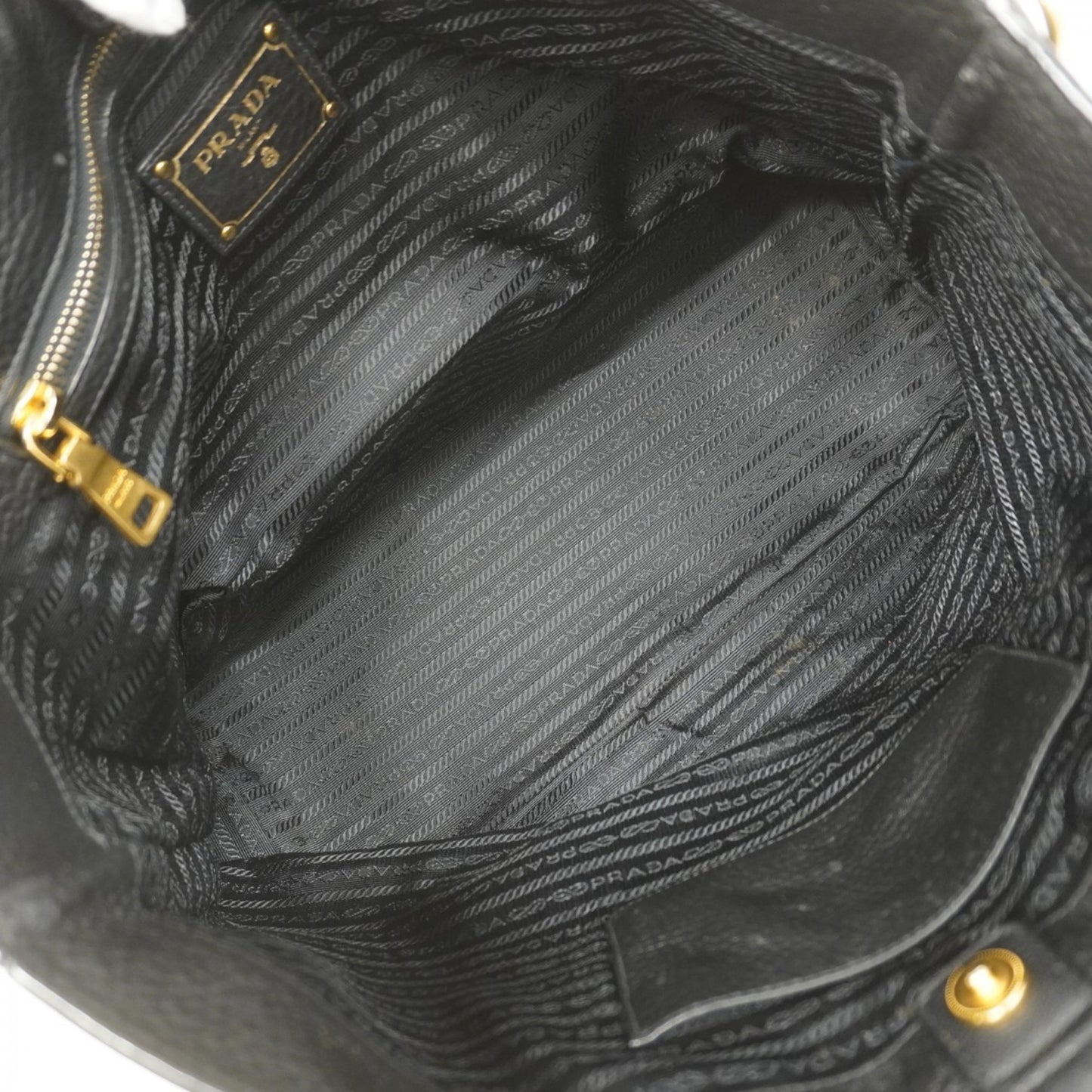Prada Handbag Leather Black