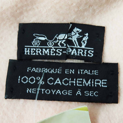 Hermes 100% Cashmere Shawl With Embroidered Logo