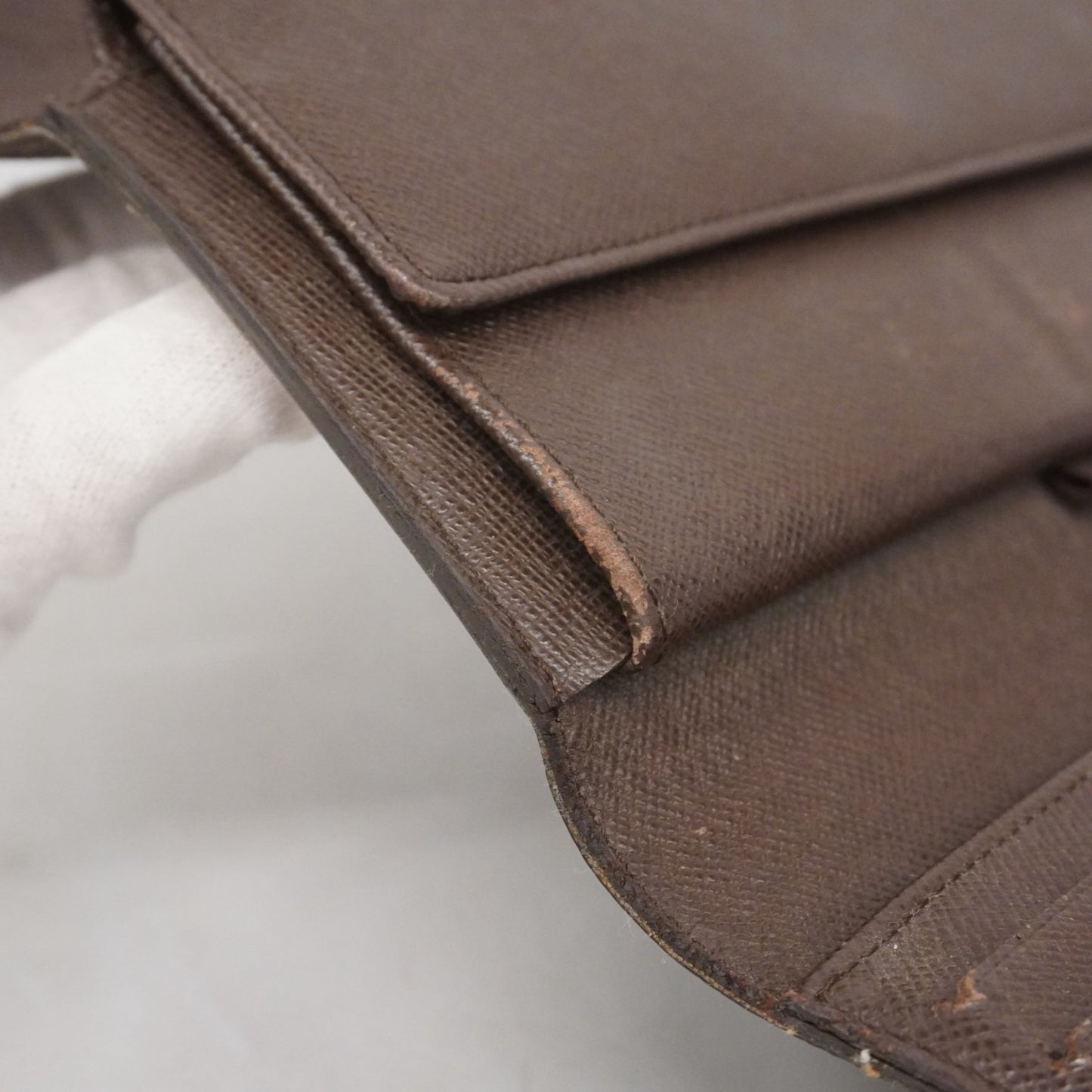 Louis Vuitton Tri-Fold Long Wallet Damier Portefeuille International N61217 Ebene