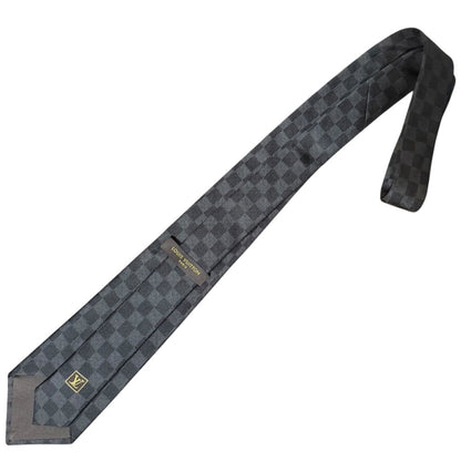Louis Vuitton Damier Graphite 100% Silk Tie