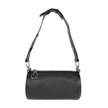 Gucci Shoulder Bag Leather Black Silver