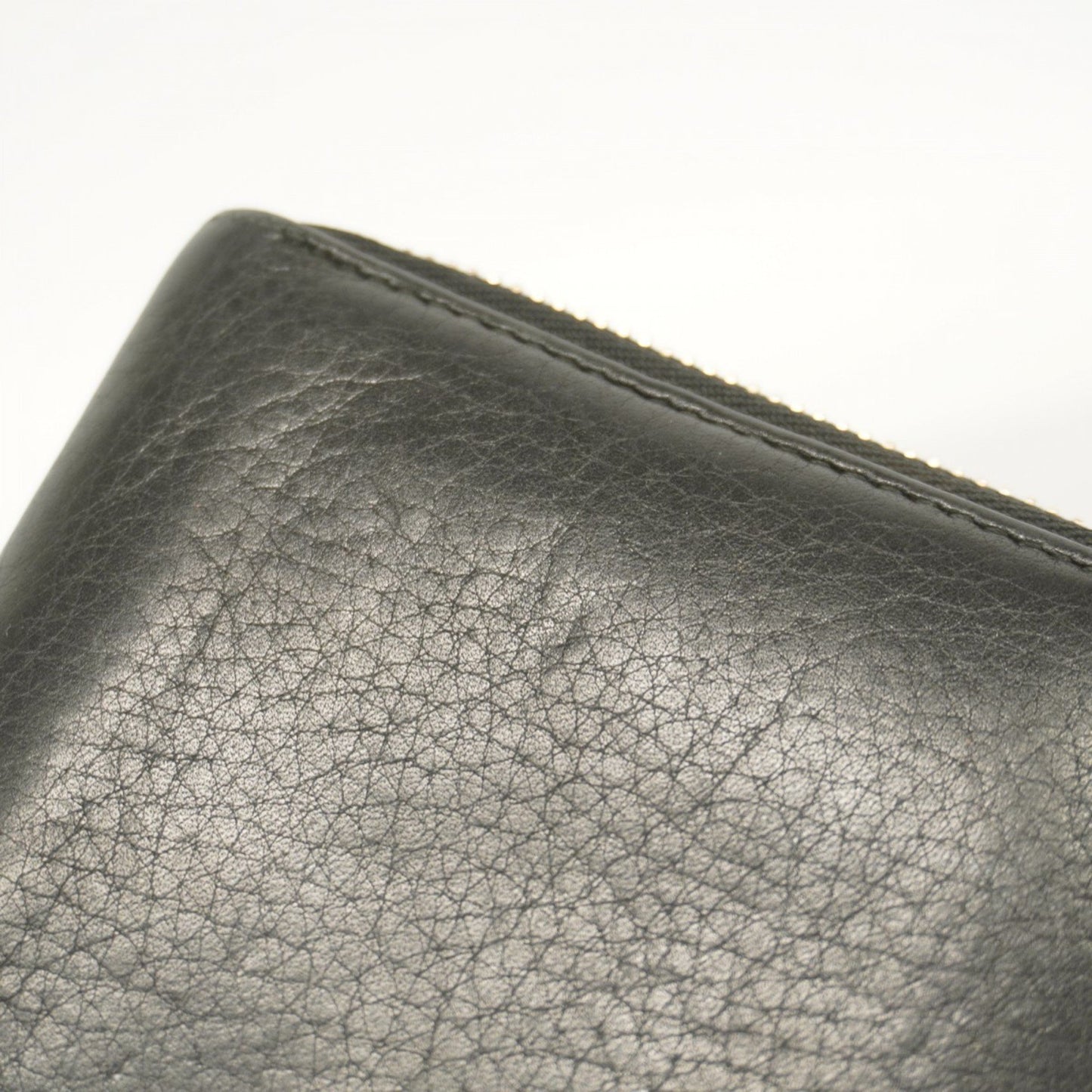 Gucci Soho Long Wallet 291102 Leather Black Champagne