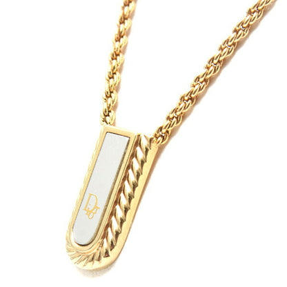 Christian Dior Women'S Necklace With Plate Chain Pendant