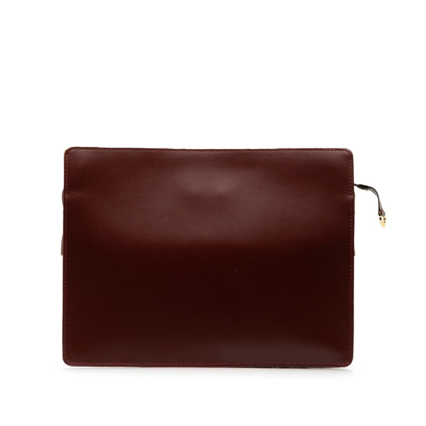 Cartier Must Line Second Bag Wine Red Leather