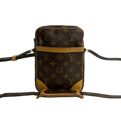 Louis Vuitton Danube Monogram Leather Mini Shoulder Bag/Pochette In Brown