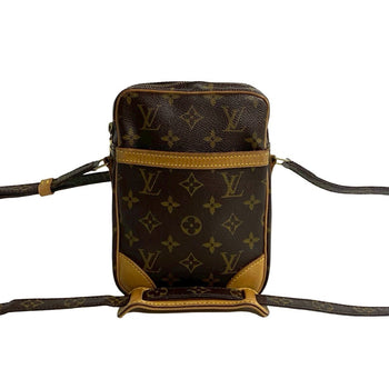 Louis Vuitton Danube Monogram Leather Mini Shoulder Bag/Pochette In Brown