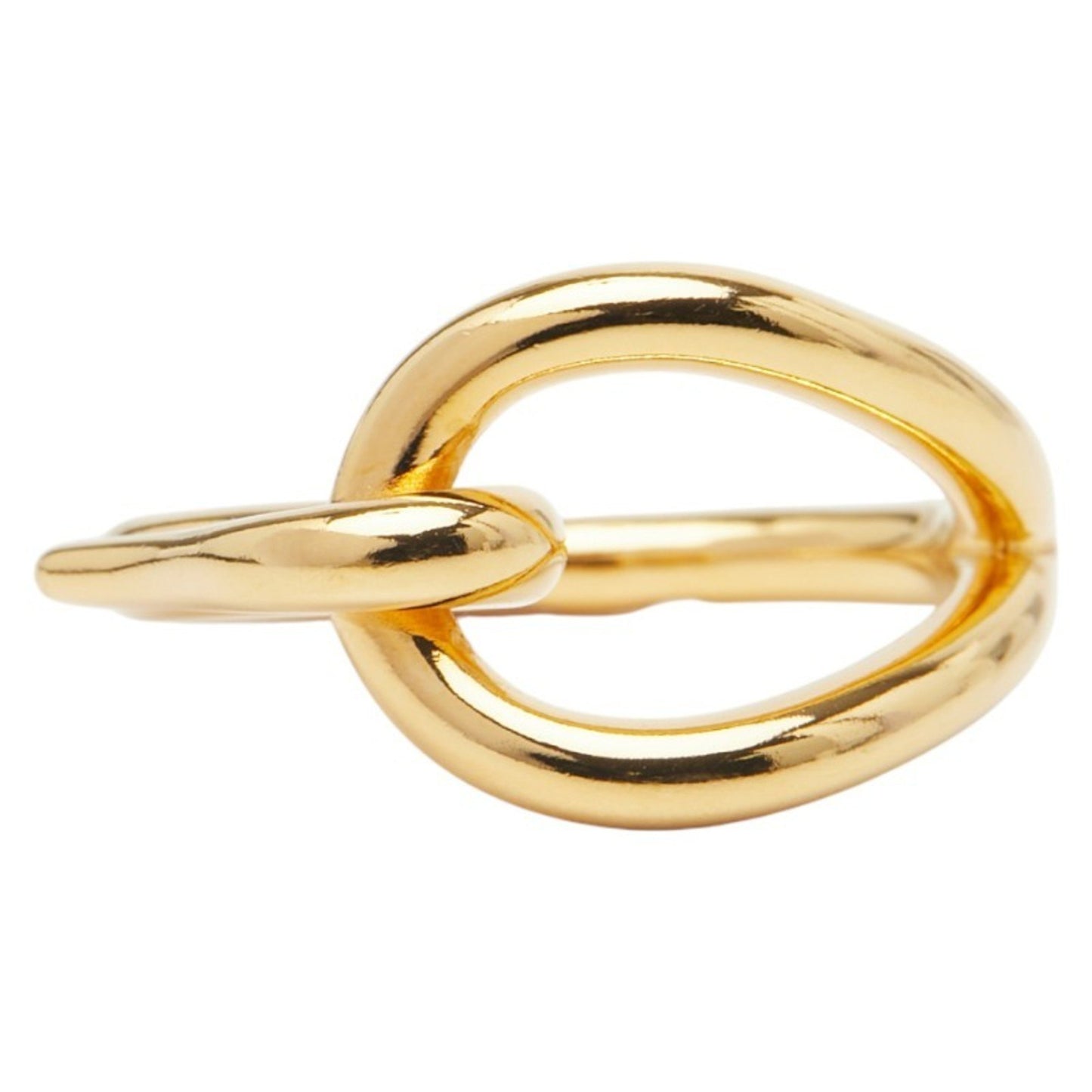 Hermes Jumbo Scarf Muffler Ring Gold Plated