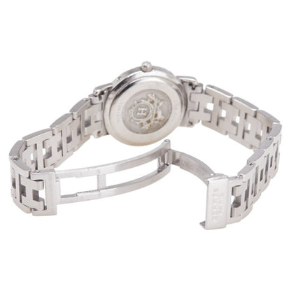 Herms Clipper Watch Cl4.210 Quartz Navy Dial Stainless Steel