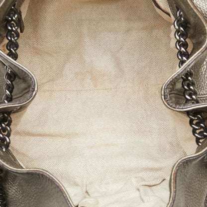 Gucci Soho Interlocking G Chain Shoulder Bag 308982 Gold Leather