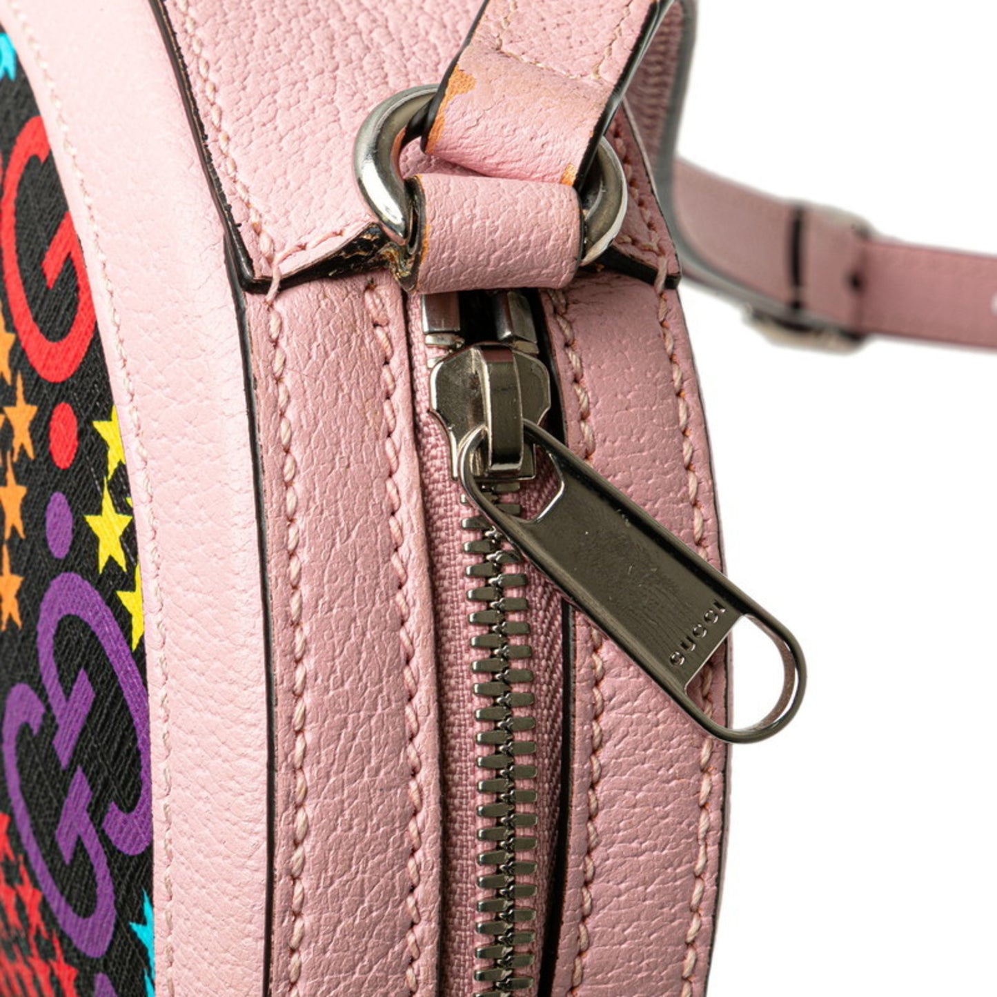 Gucci Gg Psychedelic Shoulder Bag 603938 Pink Multicolor Pvc Leather